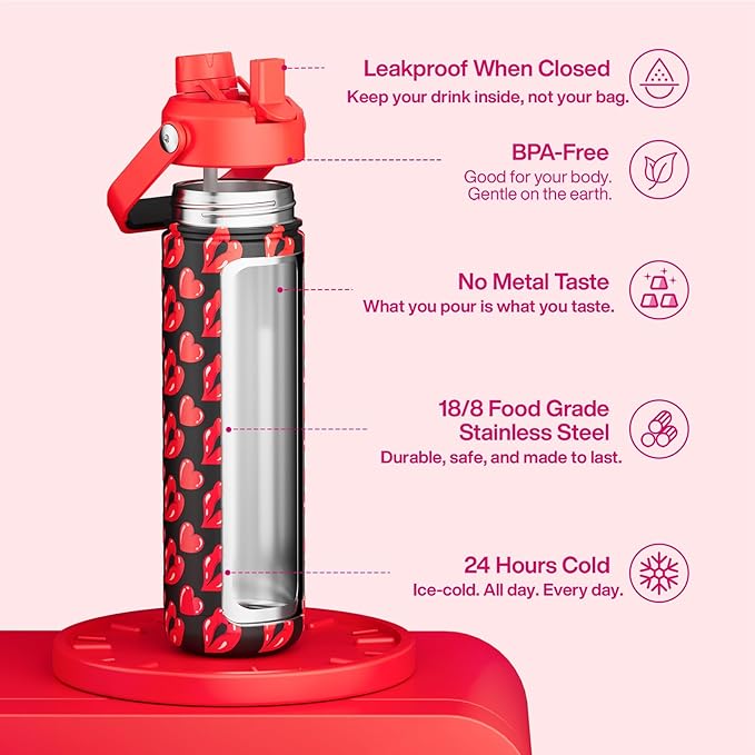 ENCOOL Valentine's Day Insulated Water Bottle - Image 2