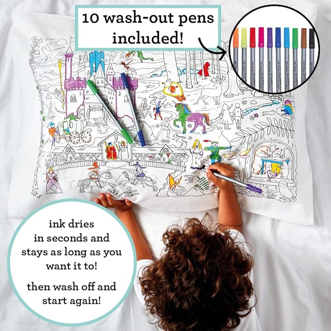 eatsleepdoodle - Coloring Pillowcase - Image 2