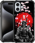 for iPhone 16 Plus Case, Sakura Japanese Samurai Pattern Graphic Design Girl by FKBRCL4U