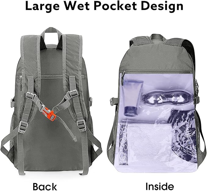 G4Free 40L Lightweight Packable Hiking Backpack, Waterproof Travel Daypack - Image 2