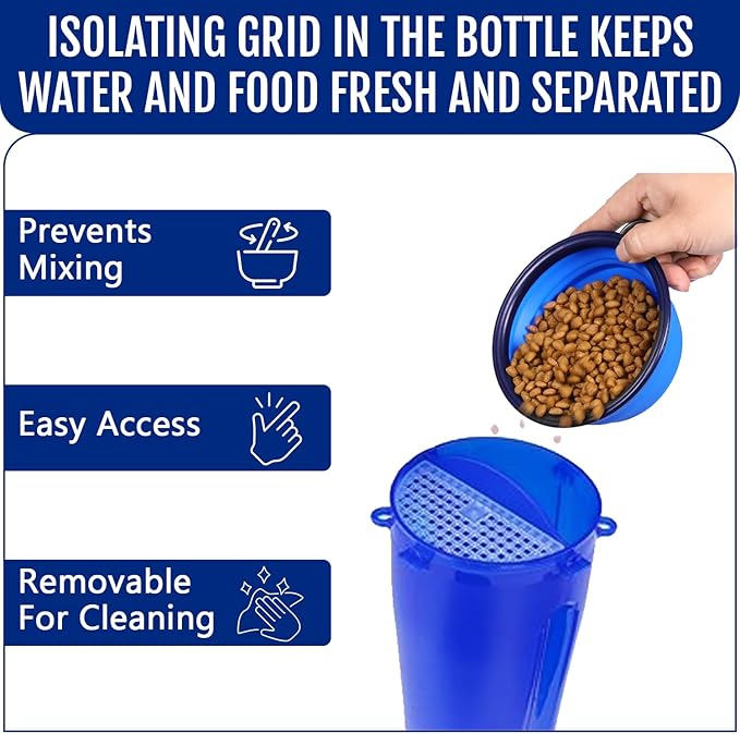 Dog Travel Water Bottle W/Collapsible Bowls - Image 5