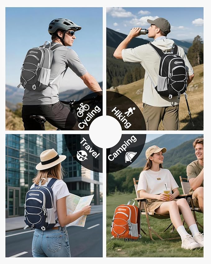 CROSSGEAR 24L Hiking Backpack, Lightweight Foldable Packable Daypack - Image 9