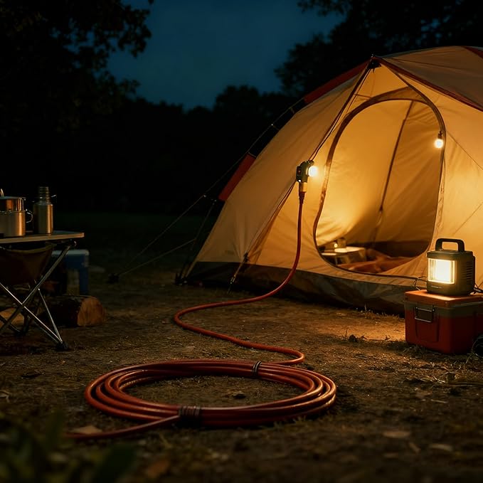 10FT Brown Outdoor Extension Cord-16/3 SJTW Durable Extension Cord - Image 9