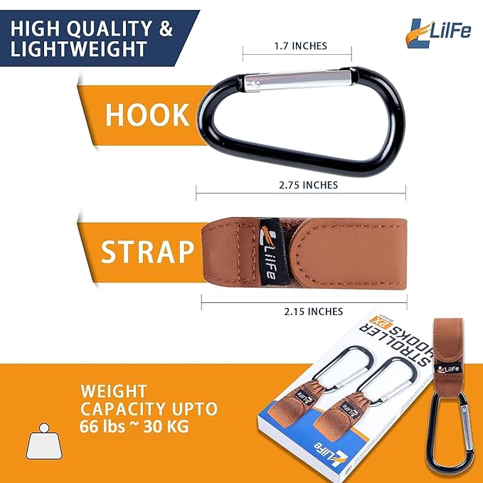 6 Pcs Baby Stroller Hooks for Hanging | Multipurpose Stroller Straps - Image 4