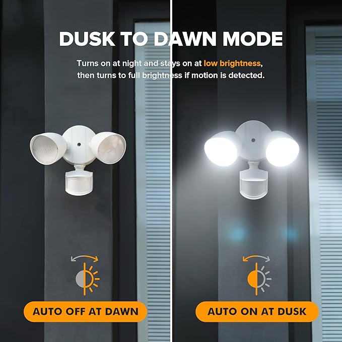 UME 2 Pack 32W 3500 Lumen LED Security Lights Motion Sensor Light Outdoor - Image 5