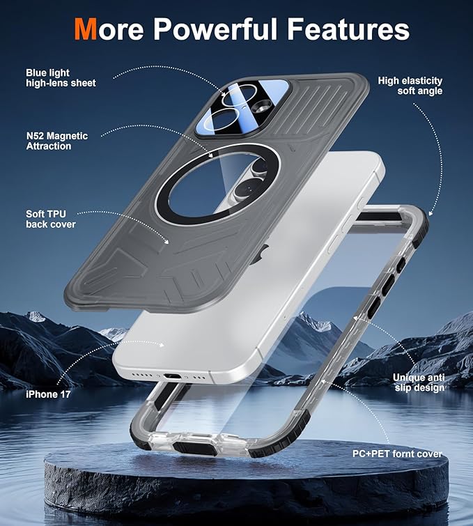 SPIDERCASE Magnetic for iPhone 17 Case Waterproof, 12FT Military Shockproof - Image 6