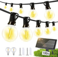 Solar Lights Outdoor Waterproof: G40 30M 100FT Shatterproof Bulbs Patio Lights by Unknown