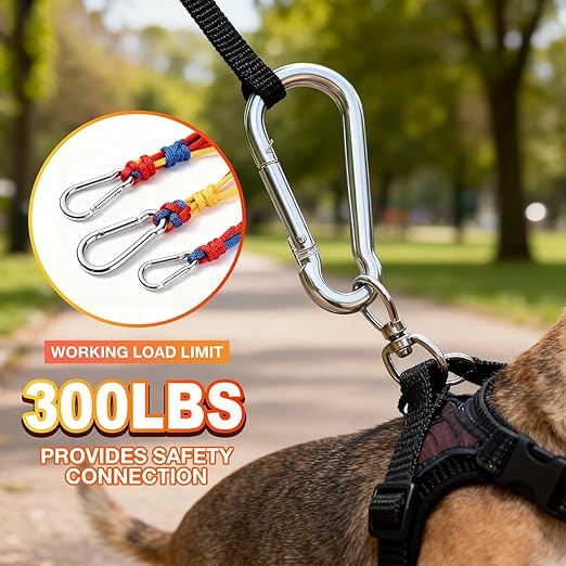 120Pack M6 Spring Snap Hooks Carabiner, 1/4" Heavy Duty Carabiner Clips Chain - Image 5