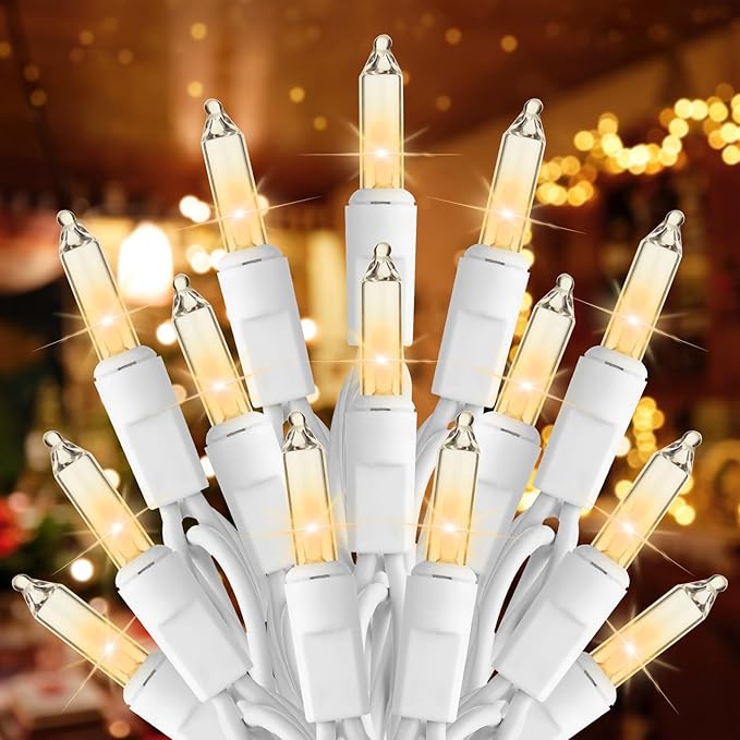 Brightown Clear Christmas String Lights, 200-Count 51.5ft Incandescent Bulb by Brightown