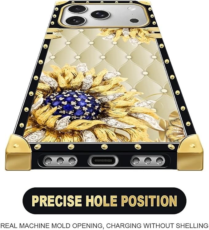 for iPhone 17 Pro Max Case Luxury Golden Decoration - Image 5