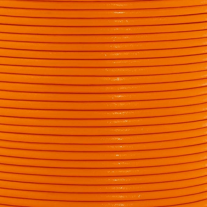 Mandala Crafts Round Genuine Orange Leather Cord - Image 3