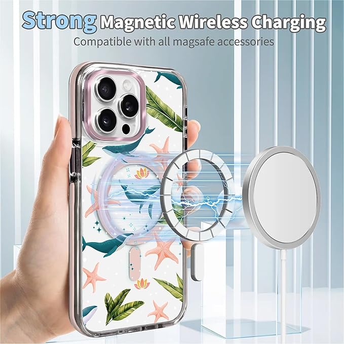 Case for iPhone 15 Pro Max, Sealife Whale Ocean Wildlife Clear Phone Case - Image 4