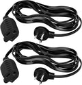 Elecan Flat Plug Extension Cord 10 Ft 2 Pack by Elecan