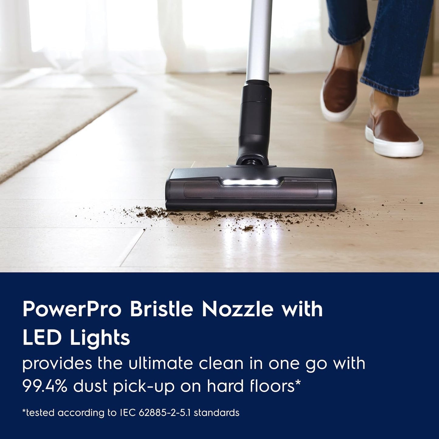 Electrolux Ultimate600 Cordless Stick Vacuum with PowerPro Bristle Nozzle and Larger Dust Bin Capacity, 50-Minute Run Time, 3 Power Modes, Denim Blue