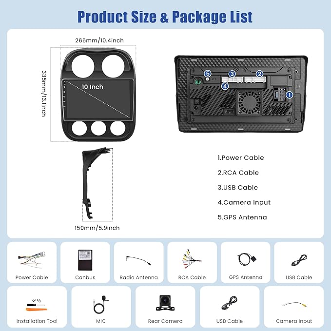 Android 15 Car Radio for Jeep Compass Patriot 2010-2016 - Image 8