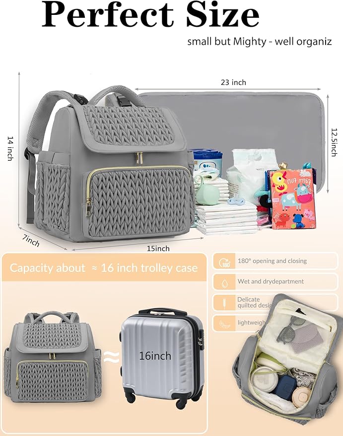 Awanhe Diaper Bag Backpack, Baby Bag - Image 6