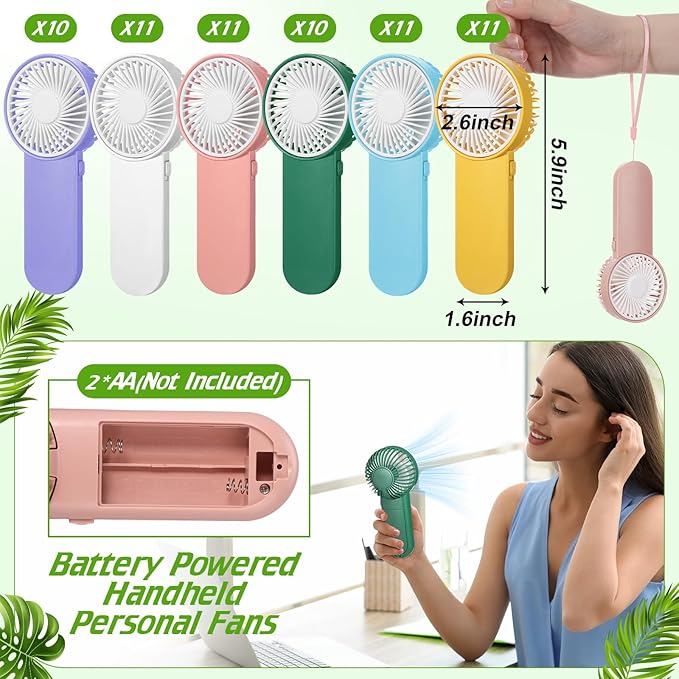 Sumind 64 Pcs Small Personal Portable Fan Mini Handheld Bulk 1 Speed Electric - Image 2