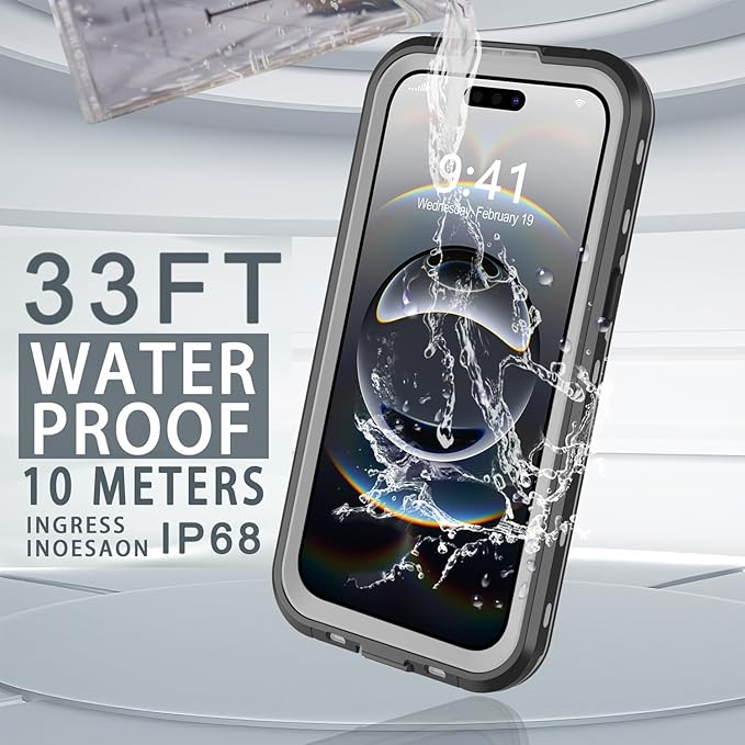 for iPhone 16e Case Waterproof, Full-Body Hard Case Built-in - Image 4