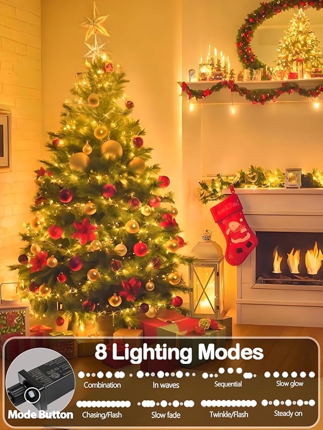 Upgraded 75.8 FT 200 LED Christmas String Lights Outdoor/Indoor, Timer & Memory - Image 2