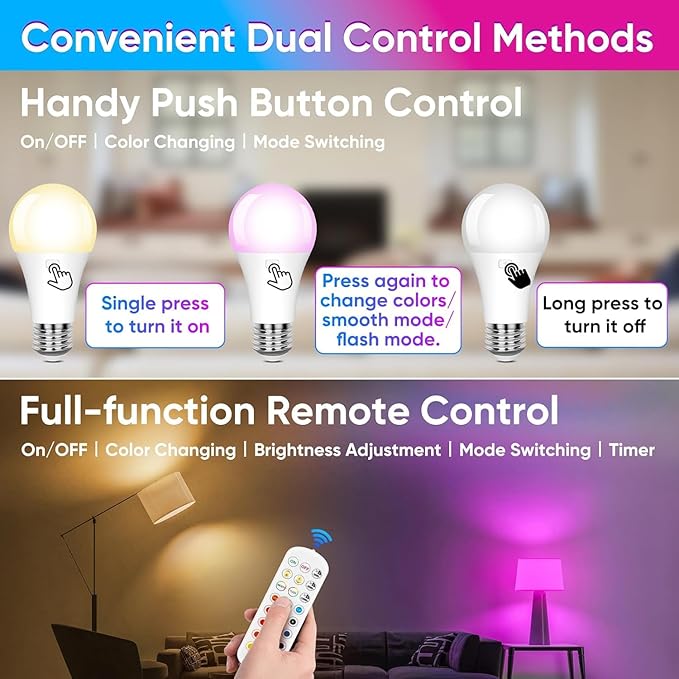 Rechargeable Battery Operated A19 Light Bulbs - Image 6