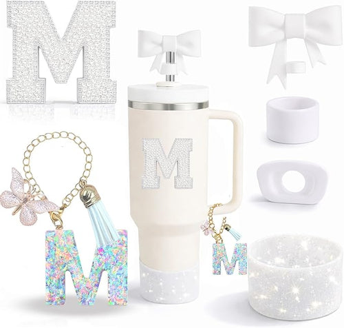 6PCS White Stanley Cup Accessories Set Fit by MOTEERLLU