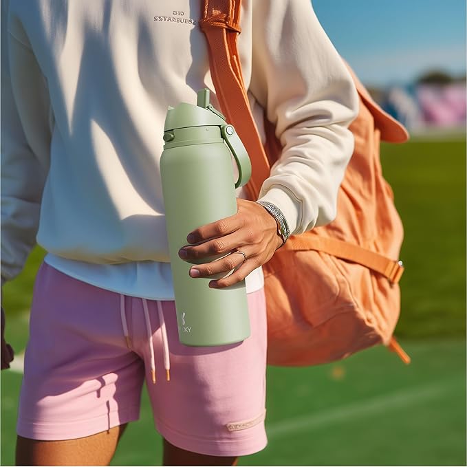32 oz Insulated Water Bottle for Sports: Meoky Stainless Steel Water Bottle - Image 2