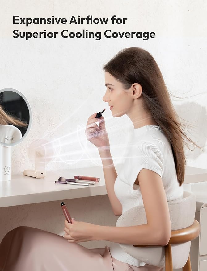 Aecooly Slim Portable Fan, Thin Handheld Fan, USB Rechargeable Mini Personal - Image 5