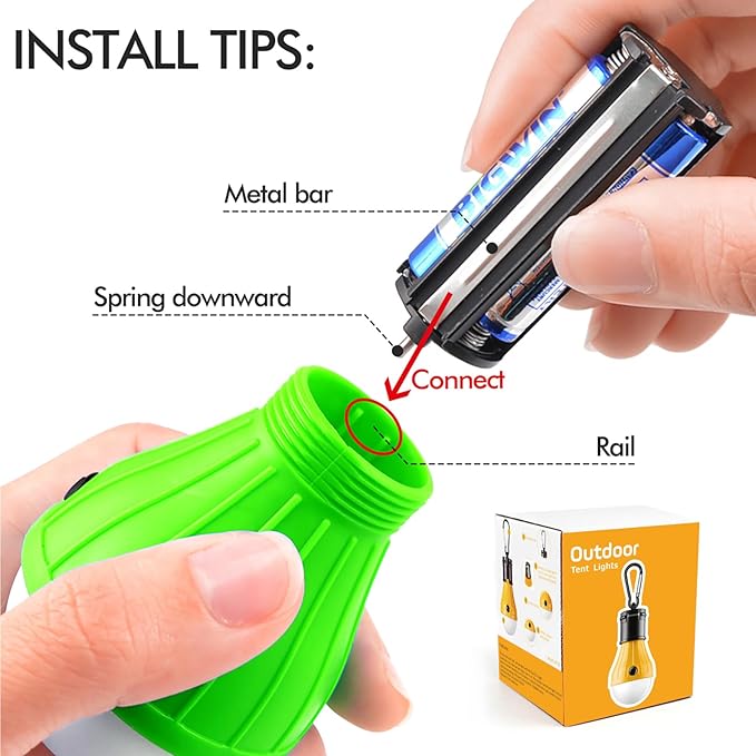 FLY2SKY Tent Lamp 5 Packs Portable Tent Light Clip Hook Hurricane Emergency - Image 7