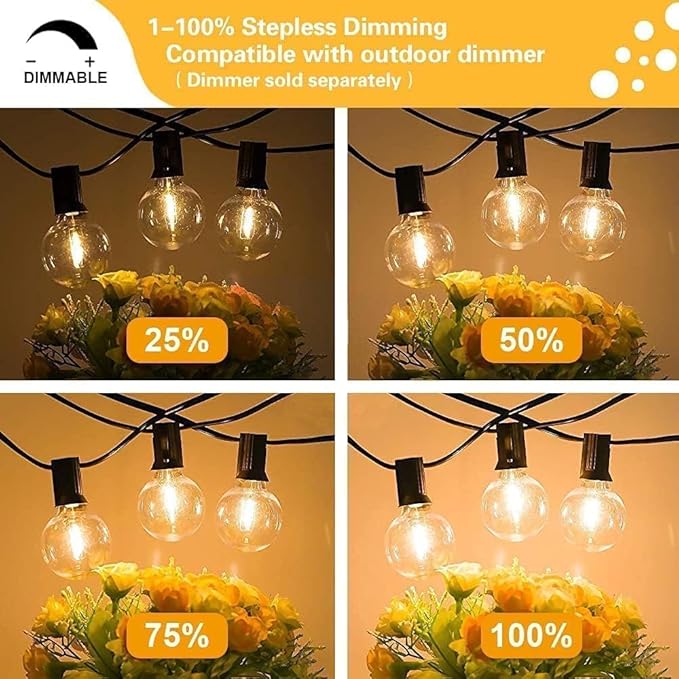 SUNTHIN Globe Outdoor String Lights, 27FT Patio Lights - Image 6