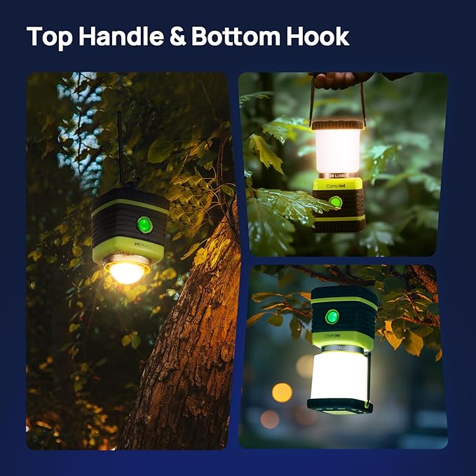 Consciot LED Battery Powered Camping Lantern, 4 Light Modes, IPX4 Waterproof - Image 5