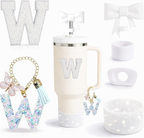 6PCS White Stanley Cup Accessories Set Fit by MOTEERLLU