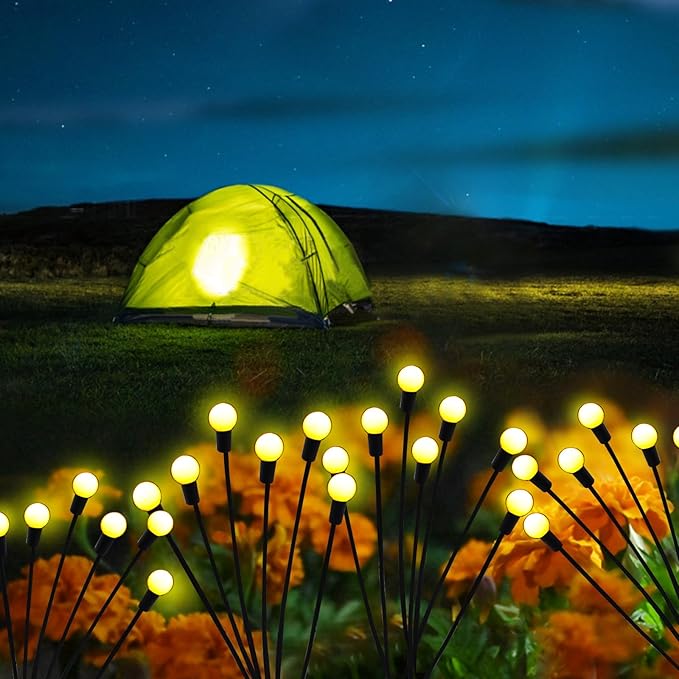 Solar Garden Lights Outdoor, 6 Pack 48 LED Solar Firefly Lights Waterproof - Image 5