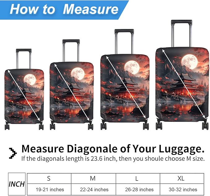 Luggage Cover Protector for 30-32 Inch Suitcases, TSA Approved Elastic Travel - Image 2