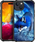 for iPhone 15 Plus Case, Snowy Mountain Fox Lake Pattern Graphic Design Girl by FKBRCL4U