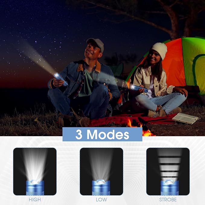 Fumete 20 Pieces LED Flashlight Mini 3 Mode Tactical Torch Small Water - Image 4