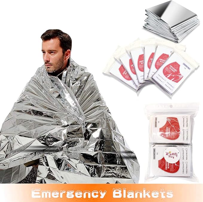 Emergency Mylar Thermal Blankets, Space Blanket Survival kit Camping Blanket - Image 8