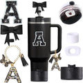 MOTEERLLU 6pcs Black Stanley Cup Accessories Set, Bow Straw Topper by MOTEERLLU