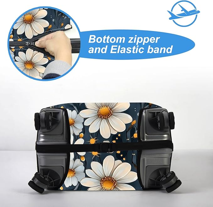 Luggage Cover Protector for 22-24 Inch Suitcases, TSA Approved Elastic Travel - Image 5
