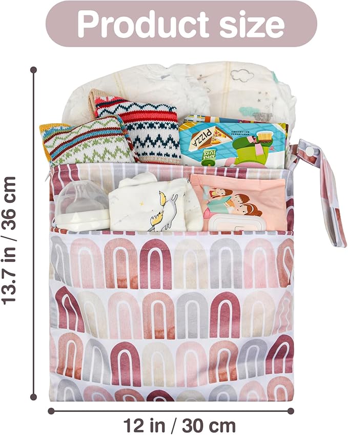 2pcs Cloth Diaper Wet Dry Bags Waterproof Reusable - Image 3