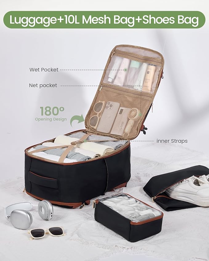 LOVEVOOK 50L Travel Backpack for Women & Men, Airline Approved Carry On Backpack - Image 3