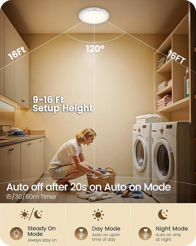 Rechargeable Motion Sensor Ceiling Light - Image 4