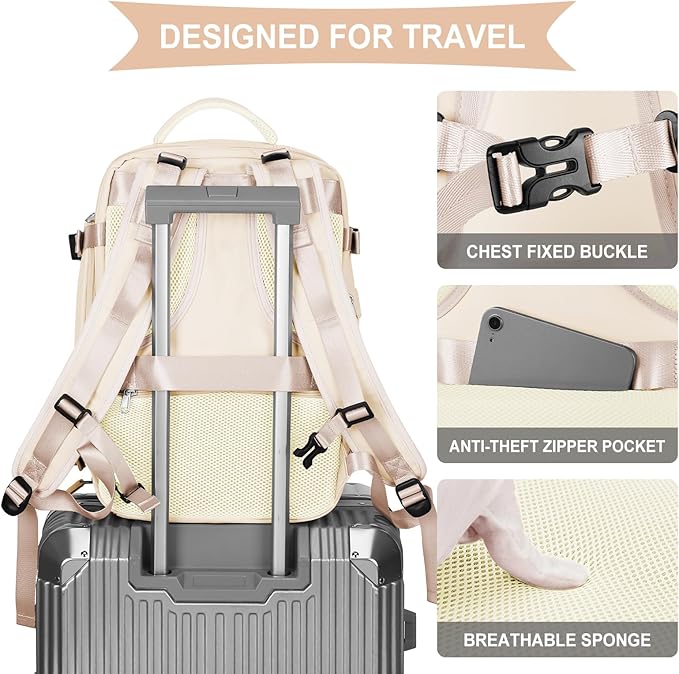 coowoz Travel Backpack For Women Men, Carry On Backpack, Hiking Backpack - Image 7