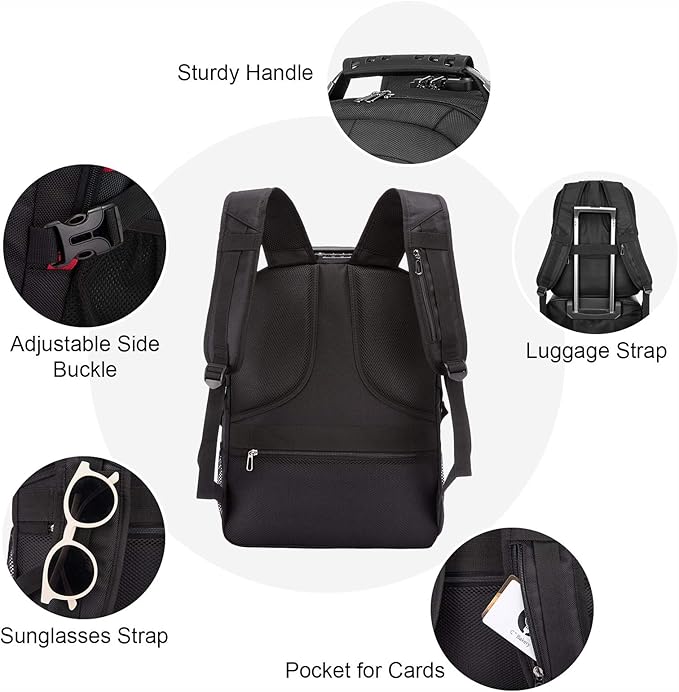 LOVEVOOK Large Backpack for Men 18 inch Heavy Duty Backpack Big Travel Backpack - Image 5