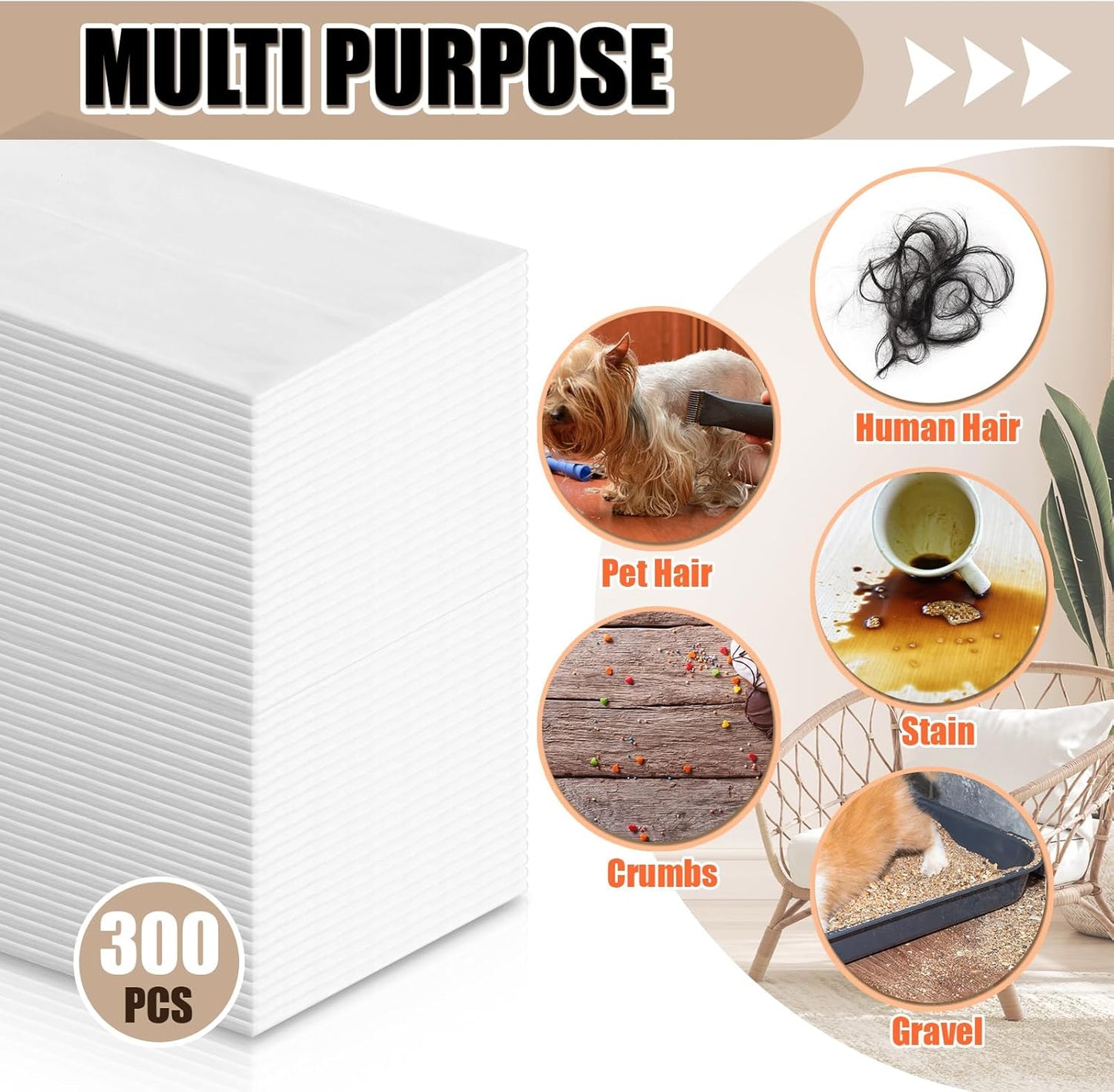 300 Counts Sweeper Wet Mopping Cloths 17.7 x 11.8'' X Large Wet Mop Pads Refills XL Disposable Floor Wipes Duster for Sweeping Scrubbing Cleaning Dry Wood Hardwood Tile