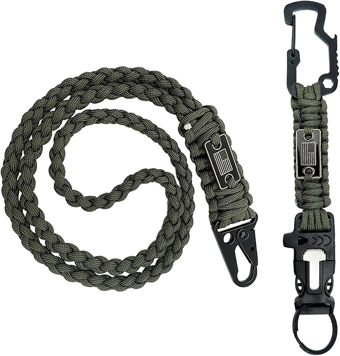 DDOUT Heavy Duty Paracord Lanyard 550 Paracord Braided Keychain - Image 7
