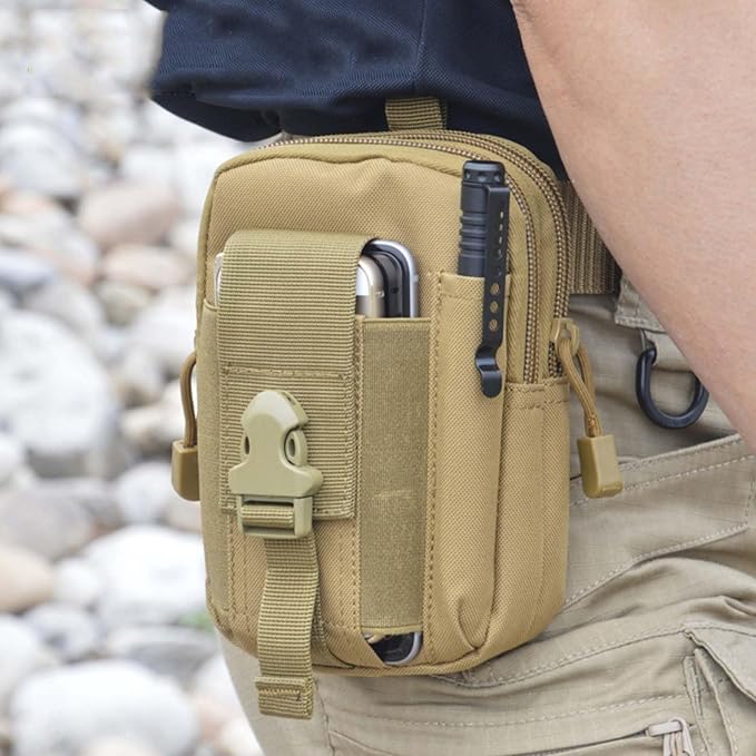 Belt Pouch, Tactical Molle Phone Pouch EDC Utility Pouches Waist Bag, Small - Image 9