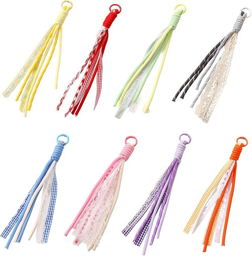 8/13/18/20/30 Pack Paracord Keychain Rope Bag Charms Colorful Braided Charms by FANEVER