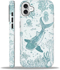 for iPhone 16 Case, HH2 Ocean Whale Shark Hybrid 2 Layer Hard Shell Silicone by Unknown