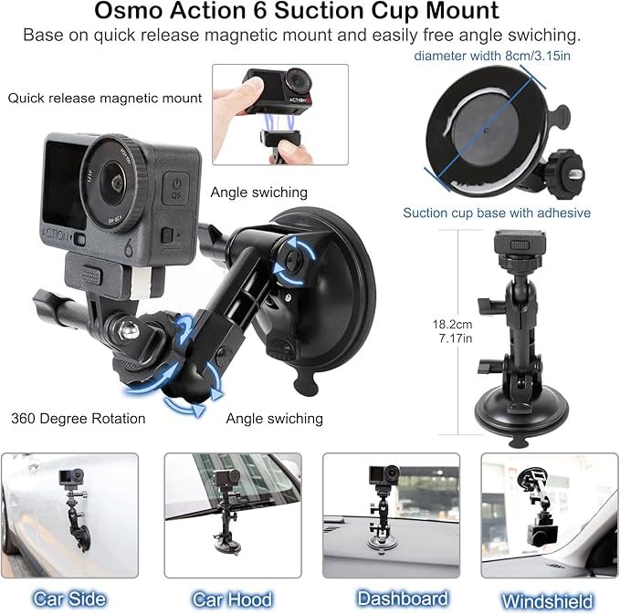 PellKing Accessories Kit for DJI Osmo Action 6, Carrying Case - Image 6