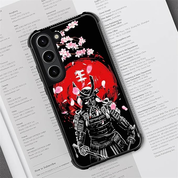 for Samsung Galaxy S23 Case, Sakura Japanese Samurai Pattern Graphic Design - Image 2